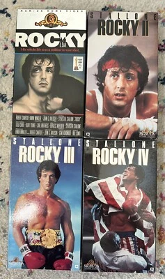 Rocky 1,2,3,4 (Stallone, With 3 And 4 Sealed) Rocky Is 1988, 2/3/4 Are 1990 - Imagem 1 de 4
