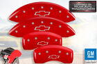 2021-2023 Chevy Trailblazer Front + Rear Red MGP Brake Disc Caliper Covers "Bow"
