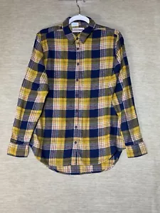 Urban Outfitters Shirt Womens Size Small Yellow Blue Checked Flannel New - Picture 1 of 10