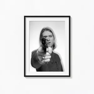 Kurt Cobain Black&White Art Poster Print. Great Home Decor - Picture 1 of 4