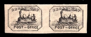 MOMEN: US STAMPS #26L2 PAIR POS 9-10 MINT OG 1H/1NH PF CERT LOT #91818 - Picture 1 of 3