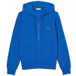 Lacoste Full Zip Hoodie Blue Mens Size S M L XL XXL SH9626 Organic Cotton - Picture 1 of 3