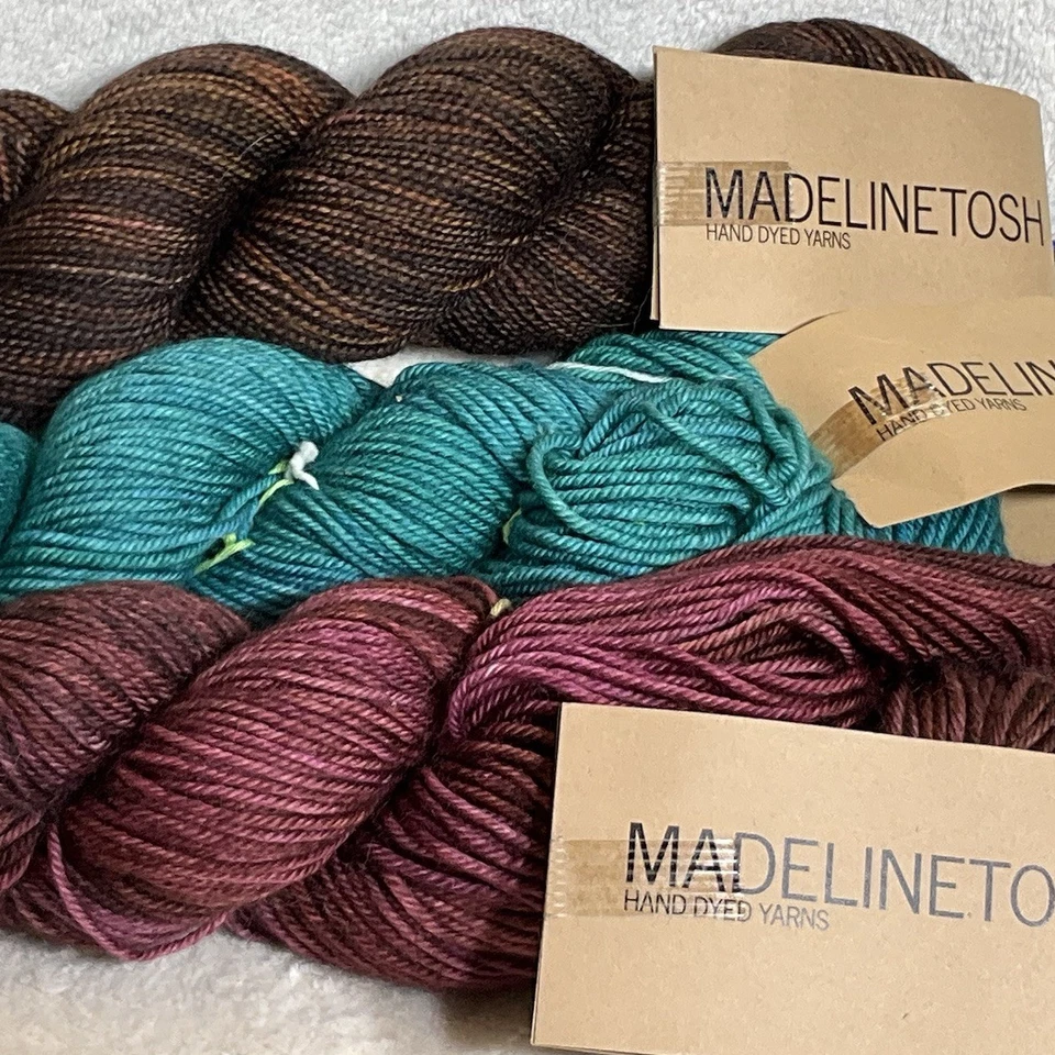 MADELINE TOSH YARN 3pc Skein Lot Hand Dyed 100% Merino Wool 795 Yards Knitting - Image 1 of 4