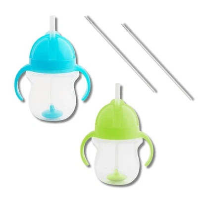 Taza de paja ponderada Munchkin 7 oz a prueba de fugas taza para niños pequeños con asas Foto 1 de 4