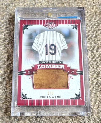 Juego Leaf Lumber 2022 reliquias usadas - ¿Mango de bate redondeado? - TONY GWYNN - #d 2/3 Foto 1 de 4