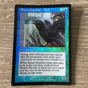 RAVEN FAMILIAR  1999 URZA'S LEGACY MTG  FOIL LP Magic: The Gathering - Picture 1 of 2