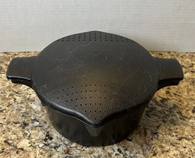 Pampered Chef 2qt Microwave Steamer Black - Image 1 of 4