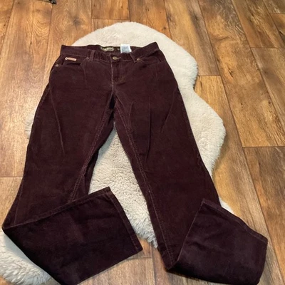 Calça de veludo Eddie Bauer tamanho 6 boot cut marrom borgonha feminina - Imagem 1 de 4