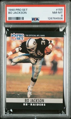 Pro Set Bo Jackson #155 1990 PSA 8 Foto 1 de 2