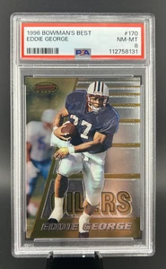 1996 Bowman's Best #170 EDDIE GEORGE Rookie RC Oilers PSA 8 - Picture 1 of 2