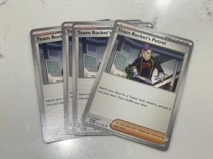 Juego de cartas coleccionables Pokémon Destined Rivals Team Rocket's Petrel 176/182 x4 - Imagen 1 de 1