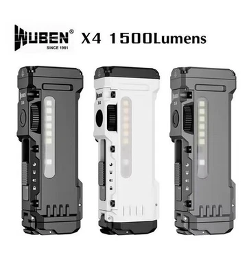 WUBEN X4 EDC Flat Flashlight 1500 Lumens with RGB Light USB-C Rechargeable Torch - Bild 1 von 4