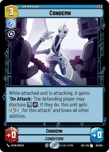 x1 Condemn - Foil R Star Wars Secrets of Power M/NM - Picture 1 of 1