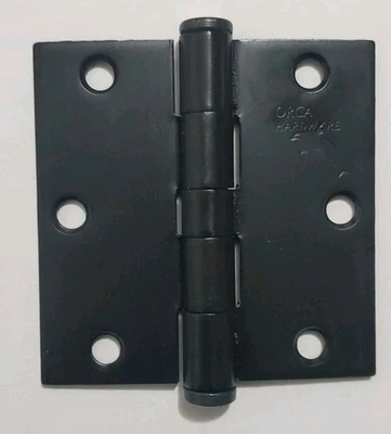 4 nuevas bisagras negras comerciales Orca Hardware 3,5 x 3,5 Foto 1 de 3