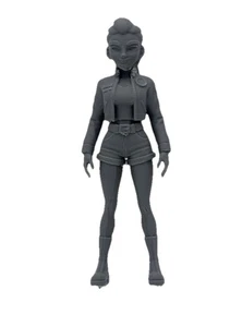 "Figura coleccionable K-Pop Demon Hunters Rumi gris 4"" sin pintar regalo perfecto" - Imagen 1 de 4