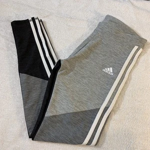Mädchen Adidas Leggings Größe Large 14 Color Lock schwarz grau - Bild 1 von 6