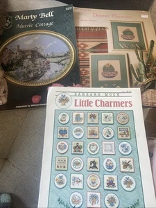 3 Cross Stitch Chart Mary Bell Cottage Mock Little Charmers Desert Flower Fetzer - Picture 1 of 8