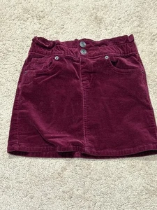 Cat & Jack Girls Skirt Size Medium Red Corduroy Stretch Pockets Classic - Picture 1 of 7