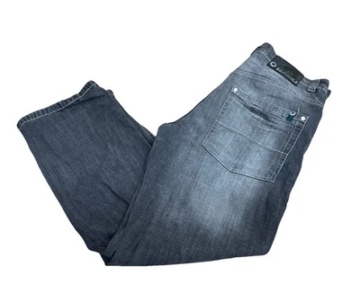 Jeans grunge vintage Y2K Soutpole masculino costas desbotadas hip hop tamanho 36 X 30 - Imagem 1 de 4