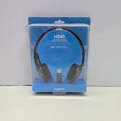 Logitech H340 USB Computer Headset – Digital Stereo Sound – New Sealed - Image 1 of 2