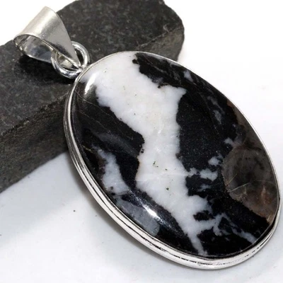 Colgante enchapado en plata 925 turquesa búfalo blanco 2,2" joyería estética JW Foto 1 de 3