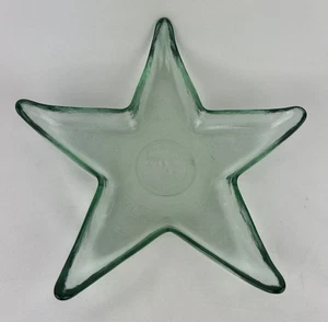 Starfish Green Glass Dish Recycled Glass Beach Nautical Sea Foam 10" Gift BN23 - Picture 1 of 4