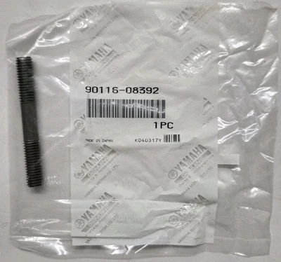 NEW GENUINE YAMAHA YZ125/YZ250 MX CYLINDER HEAD STUD BOLT 1983-2006 90116-08392 - Image 1 of 2