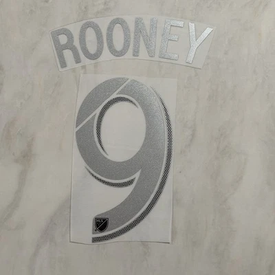 2018 ROONEY DC United Home Nameset Name Number MLS Dorsal Silver - Image 1 of 4