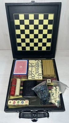 Juego de viaje de 6 juegos en 1 sin marca ajedrez, damas, dominó, Craibbage, cartas +++ Foto 1 de 2
