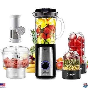 5-in-1 Blender & Food Processor Combo, 350W Electric Chopper for Smoothies - Picture 1 of 6