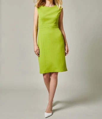 Kasper Womens Grace Stretch Crepe Sleeveless Sheath Dress Kiwi Green size 10 - Image 1 of 4