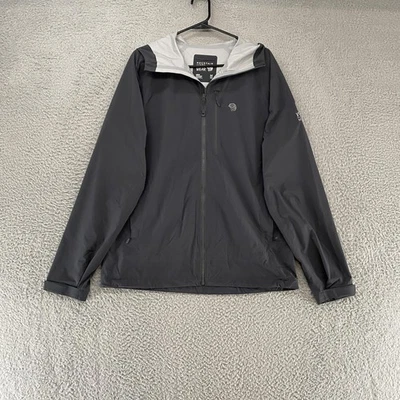 Chaqueta Mountain Hardwear Ozónica Para Hombres Mediana Negra Con Capucha Impermeable Concha Senderismo Foto 1 de 4