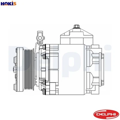 COMPRESSOR AIR CONDITIONING CS20525 FOR FORD RWPA/RWPB/RWPD/RWPC/HCPB 1.8L 4cyl - Image 1 of 4