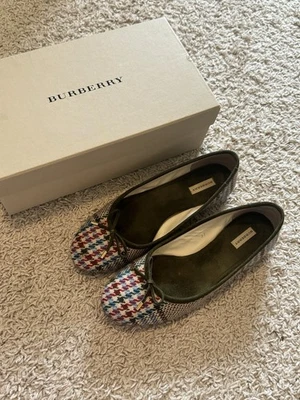Burberry Houndstooth Ballet Flats – Multicolor Check Pattern with Box Size 37 - Image 1 of 4