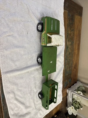 Vintage 1980's Nylint Farms Pressed Steel Farm Truck With Trailer - Image 1 of 4