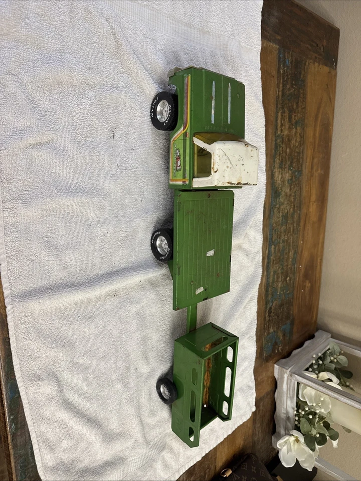 Vintage 1980's Nylint Farms Pressed Steel Farm Truck With Trailer - Image 1 of 4