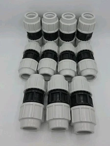 11 x Plasson 32mm Straight Coupler for blue MDPE water pipe PPB KIWA PN16 Joblot - Picture 1 of 6