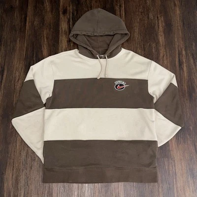 Sudadera con Capucha Supreme X Nike Rayas Marrón/Tostado Talla Mediana FW 2019 Usada Foto 1 de 4