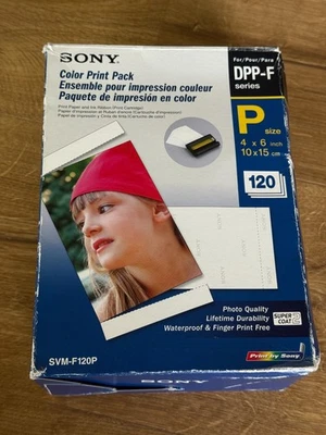 Sony SVM-F120P 4 x 6" Paper with 3 Color Print Ribbons 116 sheets NEW Open Box - Image 1 of 4