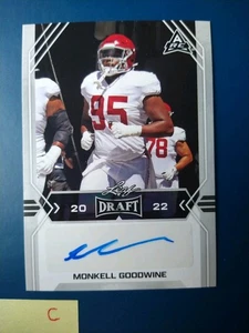 2022 Leaf Draft Monkell Goodwine #BA-MG2 AUTO Rookie RC - Picture 1 of 2