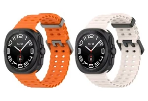 Zwei Sport Atmungsaktiv Silikon Uhrenarmbänder 4 Samsung Galaxy Watch 7 Ultra 47mm - Bild 1 von 5