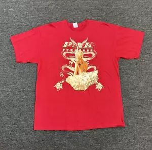 Pink "Funhouse" North America Tour 2009 ~ Cotton Red 2-Side T-Shirt ~ Size XL - Picture 1 of 8