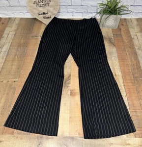 Pendleton 98% Virgin Wool Pants Cuffed Bottom Flare Size 18 Pinstripe Nwt - Picture 1 of 13
