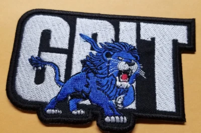THEPATCHGUY Detroit Lions Grit Football Embroidered Patch approx 2.5x3.75"