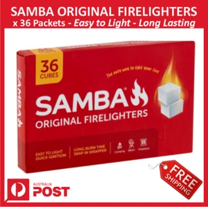 New Samba Original Firelighters - 36 Pack Camping BBQ Fire Starter + Free Ship - Picture 1 of 2