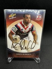 2008 Select NRL Champions - Gold Foil Signatures #FS42 - Amos Roberts Sydney