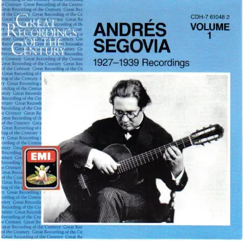 CD Andrés Segovia 1927-1939 Recordings - Volume 1 MONO EMI - Bild 1 von 1