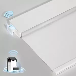 Smart Motorized Blinds w/ Remote, Cordless No-Drill Blackout Shades (27" x 72") - Picture 1 of 6
