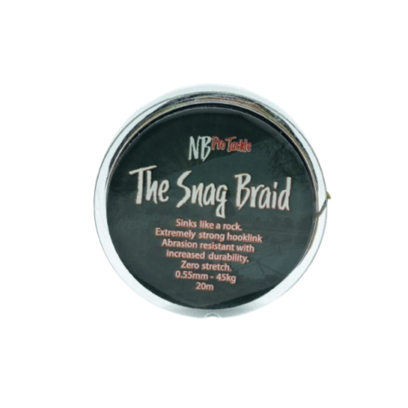 NB PRO TACKLE THE SNAG BRAID 20MT CARPFISHING LINE HOOKLINK FILO TERMINALE - Immagine 1 di 1