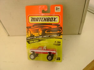 1994 MATCHBOX SUPERFAST #65 RED & WHITE 4X4 FORD F-150 PICKUP NEW ON CARD - Picture 1 of 5